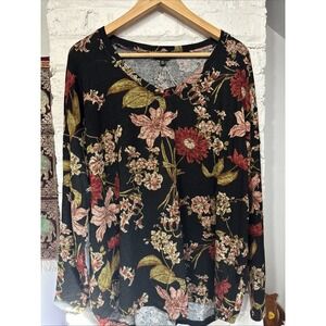 Wellworn Women's Floral‎ Sweater Excellent Condition Size 2XL